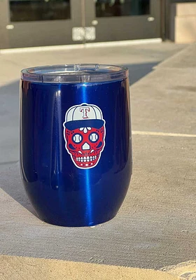 Texas Rangers 16 OZ Navy Curved Ultra Stainless Steel Stemless - Navy Blue