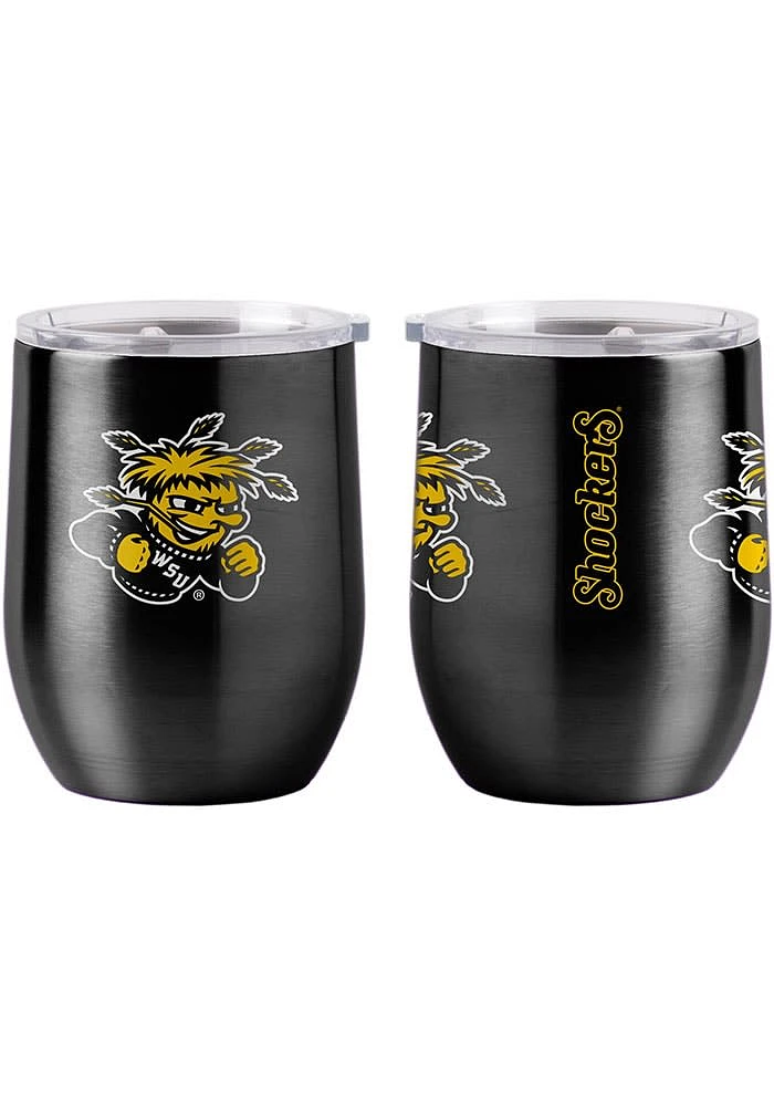 Wichita State Shockers 16 OZ Game Day Curved Ultra Stainless Steel Stemless - Yellow