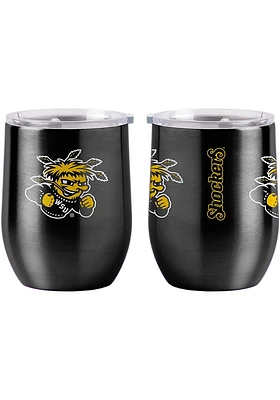 Wichita State Shockers 16 OZ Game Day Curved Ultra Stainless Steel Stemless - Yellow