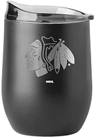 Chicago Blackhawks 16OZ Powder Coat Stainless Steel Stemless - Black