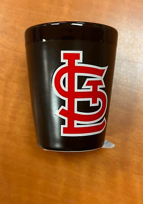 St Louis Cardinals 2 OZ Black Matte Shot Glass
