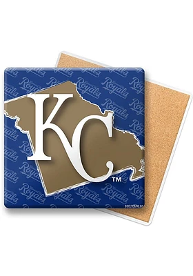 Kansas City Royals State Stone Coaster - Blue