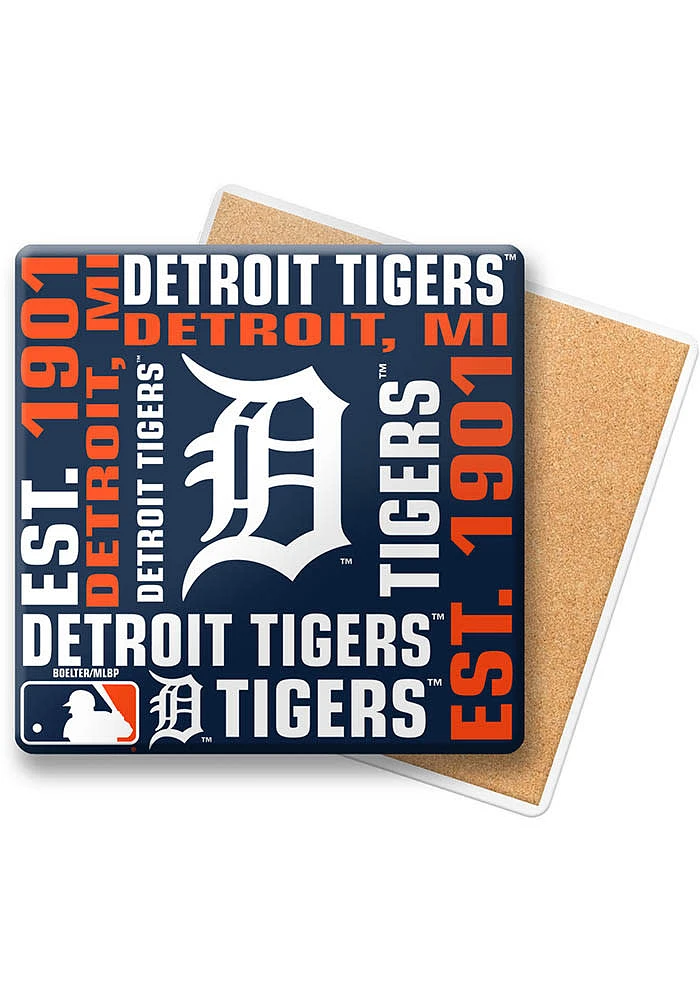 Detroit Tigers Spirit Stone Coaster - Navy Blue