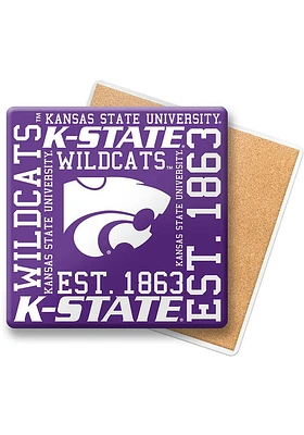 K-State Wildcats Spirit Stone Coaster - Purple