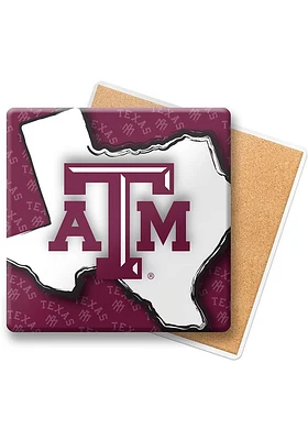 Texas Longhorns State Stone Coaster - Burnt Orange