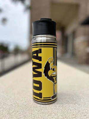 Logo Brands Iowa Hawkeyes 18 OZ Hero Ultra Commuter Stainless Steel Tumbler - Yellow