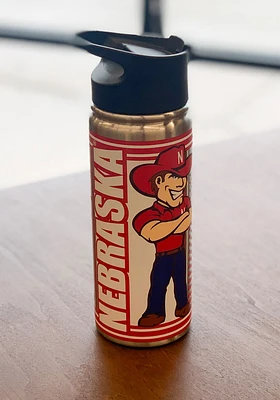 Logo Brands Nebraska Cornhuskers 18 OZ Flip Top Hero Ultra Stainless Steel Tumbler - Red