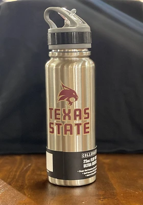 Logo Brands Texas State Bobcats 25 OZ Flip Top Stainless Steel Tumbler - Maroon