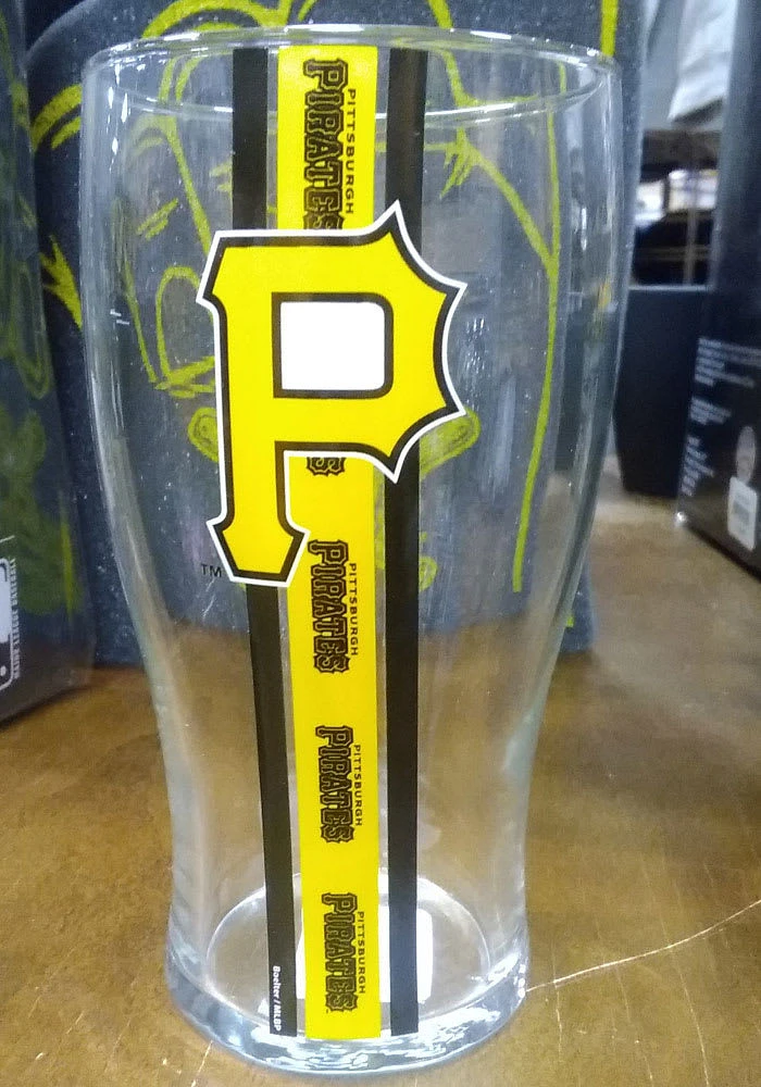 Pittsburgh Pirates 20 OZ Half Stripe Pint Glass - Black