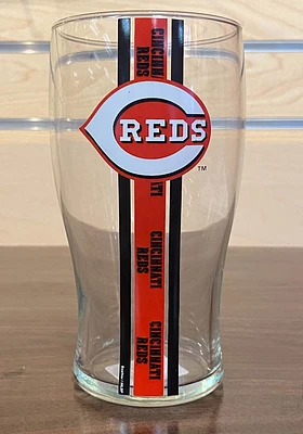 Cincinnati Reds 20 OZ Half Stripe Pint Glass - Red