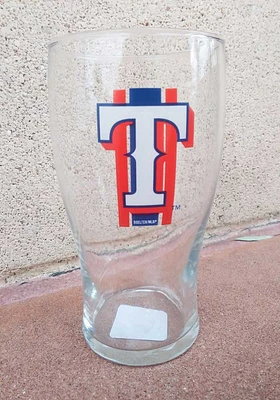 Texas Rangers 20 OZ Half Stripe Pint Glass - Blue