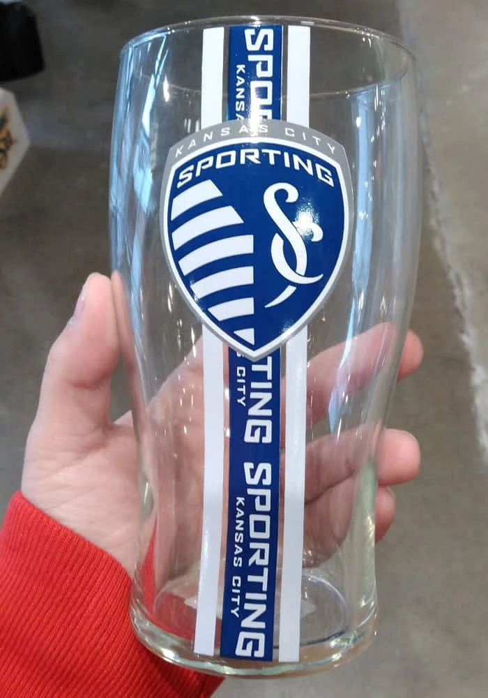 Sporting Kansas City 20 OZ Half Stripe Pint Glass - Blue