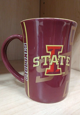 Iowa State Cyclones 20 OZ Half Stripe Pint Glass - Red