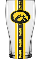 Iowa Hawkeyes 20 OZ Half Stripe Pint Glass - Yellow