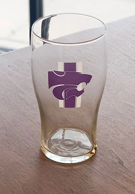 K-State Wildcats 20 OZ Half Stripe Pint Glass - Purple