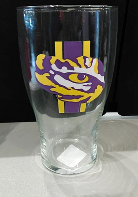 LSU Tigers 20 OZ Half Stripe Pint Glass - Purple