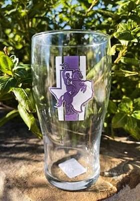 Tarleton State Texans 20 OZ Half Stripe Pint Glass - Purple