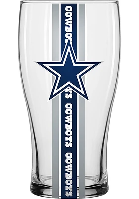 Dallas Cowboys 20 OZ Half Stripe Pint Glass - Blue