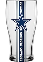 Dallas Cowboys 20 OZ Half Stripe Pint Glass - Blue