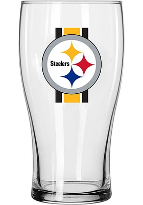 Pittsburgh Steelers 20 OZ Half Stripe Pint Glass - Black