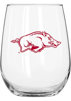 Arkansas Razorbacks 16OZ Gameday Curved Stemless Wine Glass - Red