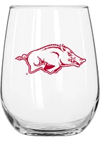 Arkansas Razorbacks 16OZ Gameday Curved Stemless Wine Glass - Red