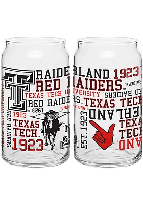 Texas Tech Red Raiders 16 OZ Spirit Glass Can Pint Glass - Red