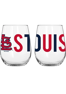 St Louis Cardinals 16OZ Overtime Stemless Wine Glass - Red