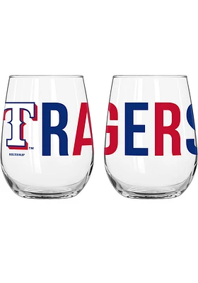 Texas Rangers 16OZ Overtime Stemless Wine Glass - Blue