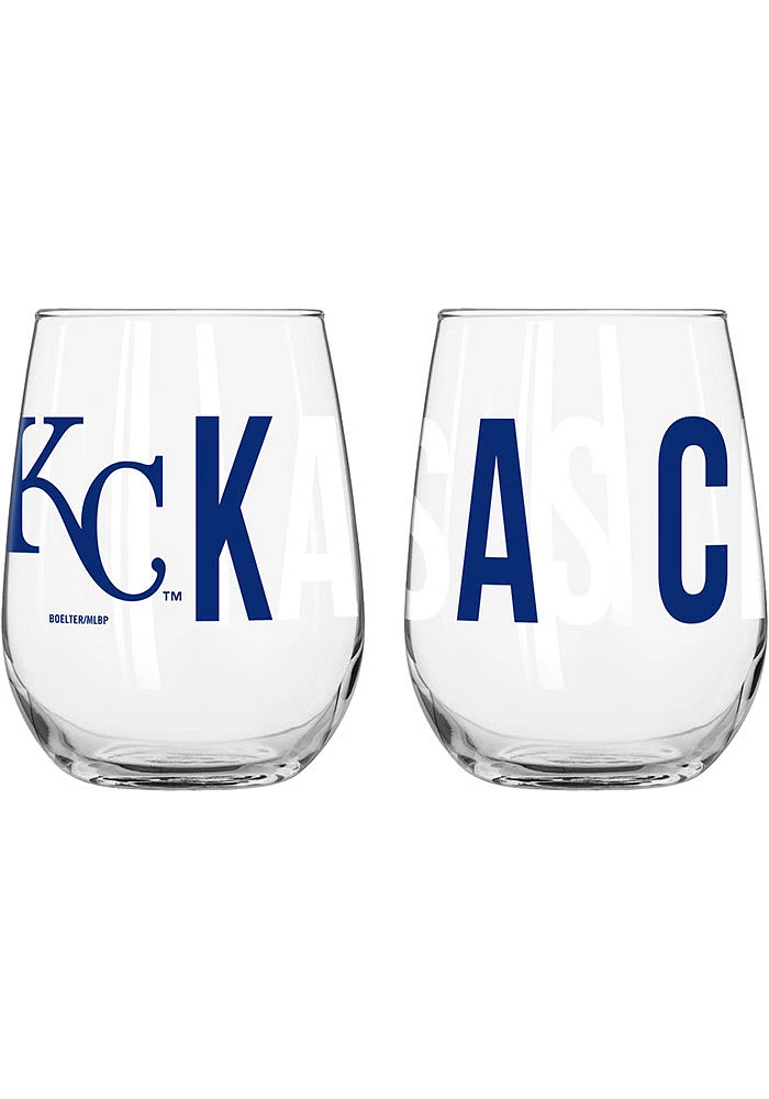 Kansas City Royals 16OZ Overtime Stemless Wine Glass - Blue