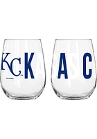 Kansas City Royals 16OZ Overtime Stemless Wine Glass - Blue