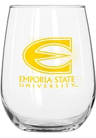 Emporia State Hornets 16OZ Dig Stemless Wine Glass - Black