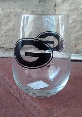 Georgia Bulldogs 16OZ Stemless Wine Glass - Red
