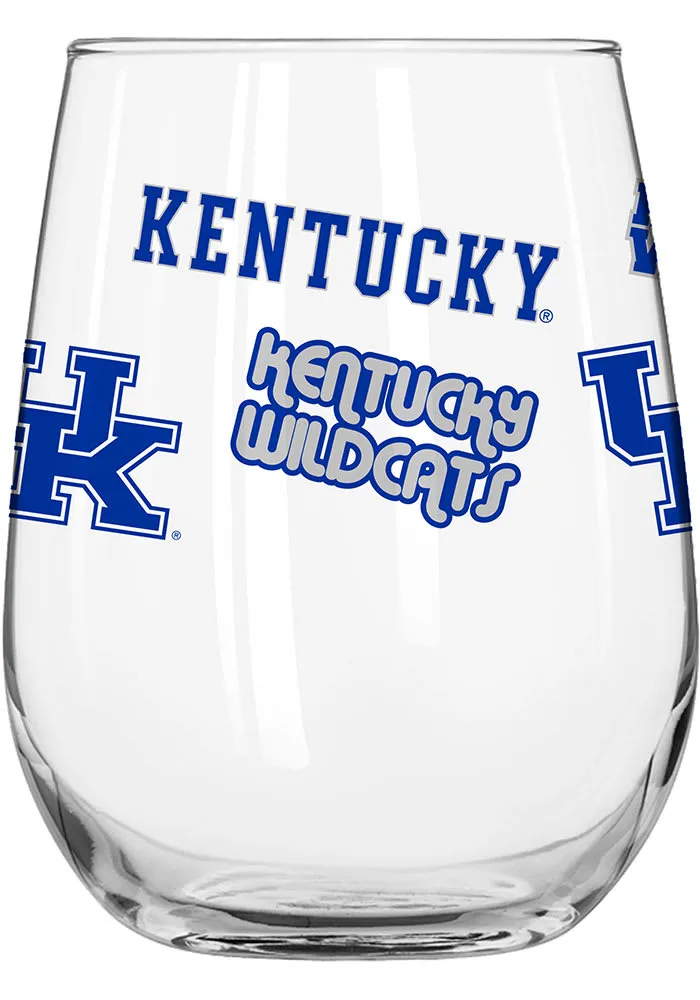 Kentucky Wildcats 16OZ Retro Spirit Stemless Wine Glass