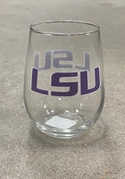 LSU Tigers 16OZ Stemless Wine Glass - Purple