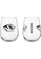 Missouri Tigers 16OZ Stemless Wine Glass - Black