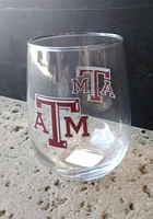 Texas A&M Aggies 16OZ Stemless Wine Glass - Red