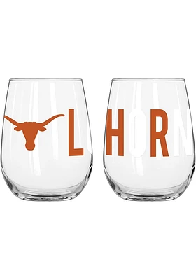 Texas Longhorns 16OZ Overtime Stemless Wine Glass - Burnt Orange