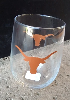 Texas Longhorns 16OZ Stemless Wine Glass - Burnt Orange