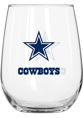 Dallas Cowboys 16OZ Stemless Wine Glass - Navy Blue