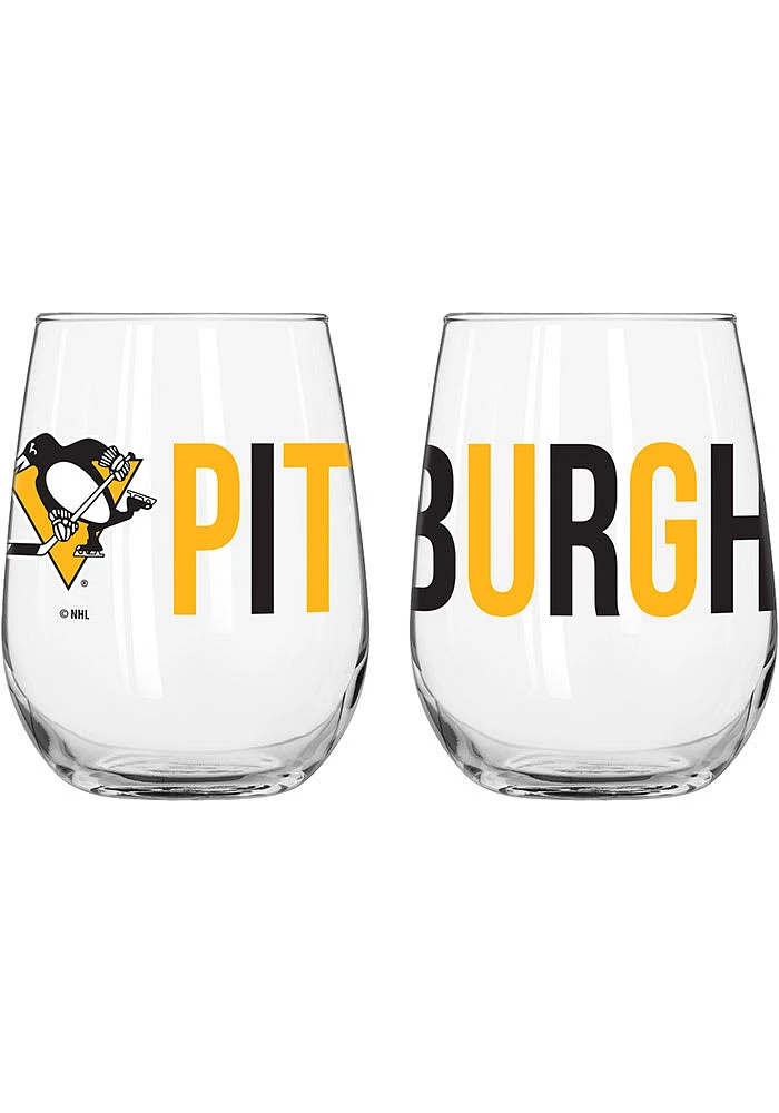 Philadelphia Flyers 16OZ Overtime Stemless Wine Glass - Black