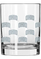 Ohio Bobcats Satin Etch 14oz Rock Glass