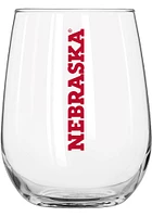 Nebraska Cornhuskers 16OZ Gameday Curved Stemless Wine Glass - Red