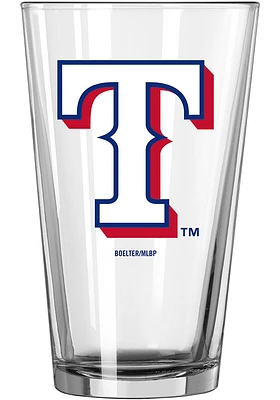 Texas Rangers 16OZ Letterman Pint Glass - Blue