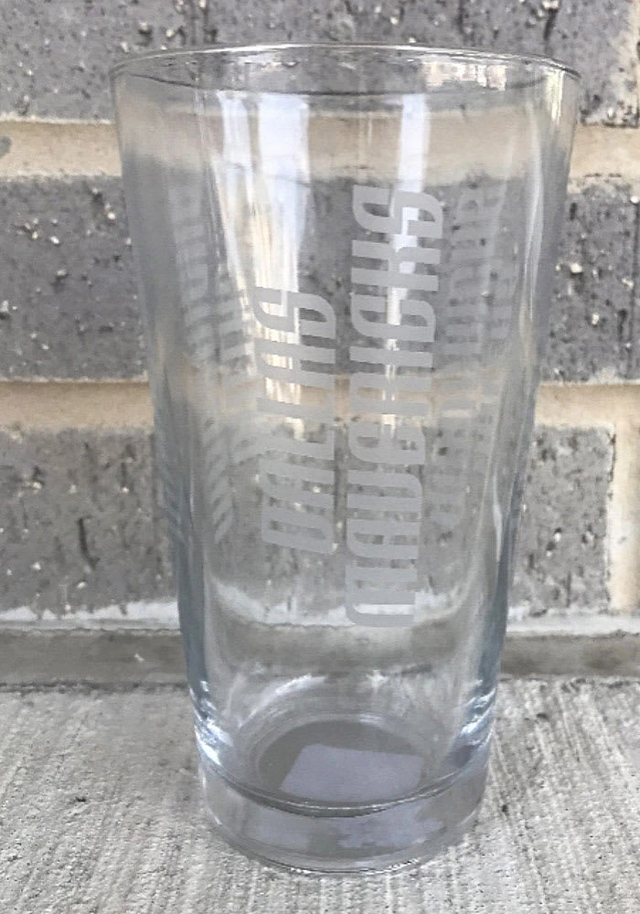 Dallas Mavericks 16OZ Satin Etch Vertical Logo Pint Glass -