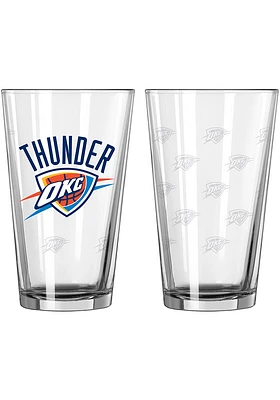 Oklahoma City Thunder 16OZ Satin Etch Pint Glass -