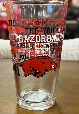 Arkansas Razorbacks 16OZ Spirit Pint Glass -