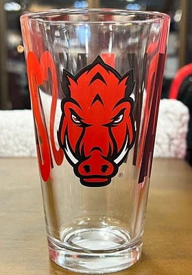 Arkansas Razorbacks 16OZ Overtime Pint Glass -