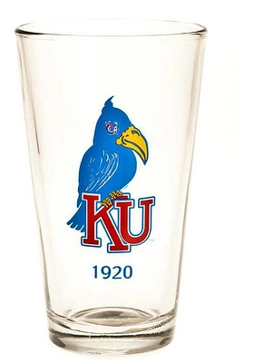 Kansas Jayhawks 16OZ Jayhawk 1920 Pint Glass