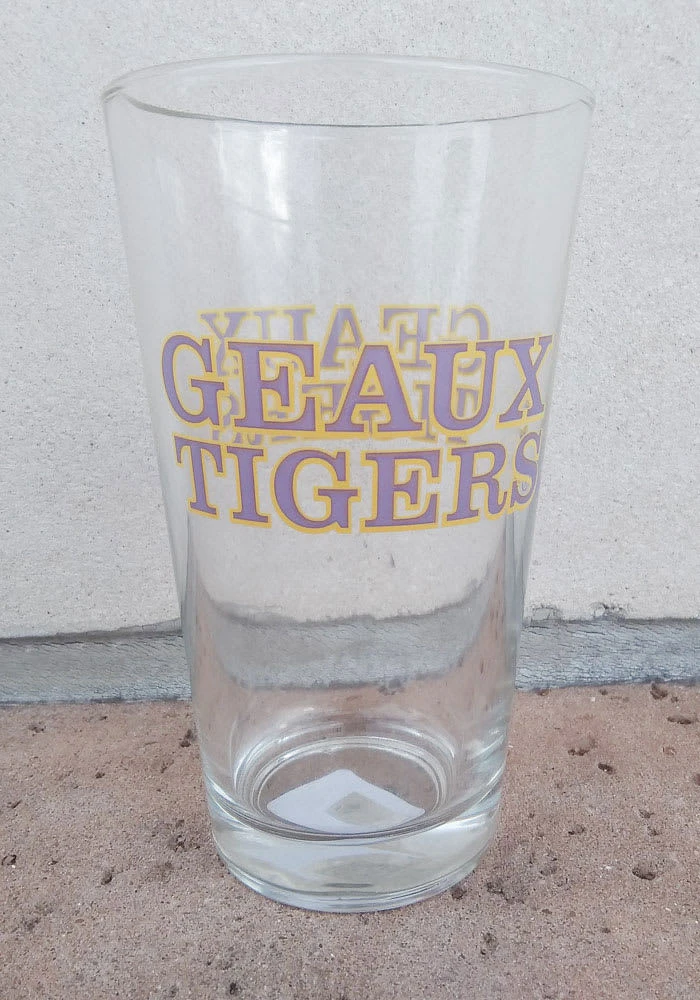 LSU Tigers 16OZ Letterman Pint Glass -
